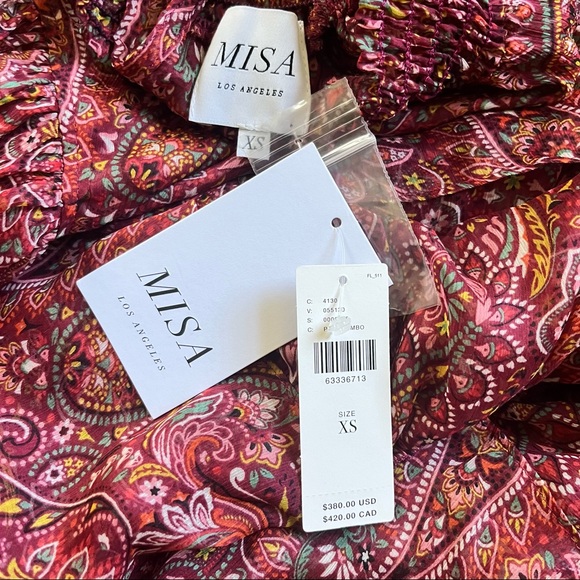 Misa Los Angeles Gianna Dress In Bohemian Paisley Size XS - Picture 16 of 16